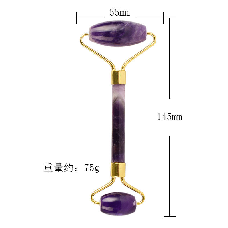 100% natuurlijke kristallen gezichtsrollen met kwarts Gua Sha Jade rollers voor huidverzorgingsmiddelen