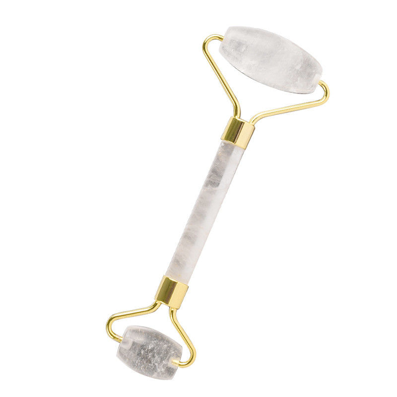 100% natuurlijke kristallen gezichtsrollen met kwarts Gua Sha Jade rollers voor huidverzorgingsmiddelen