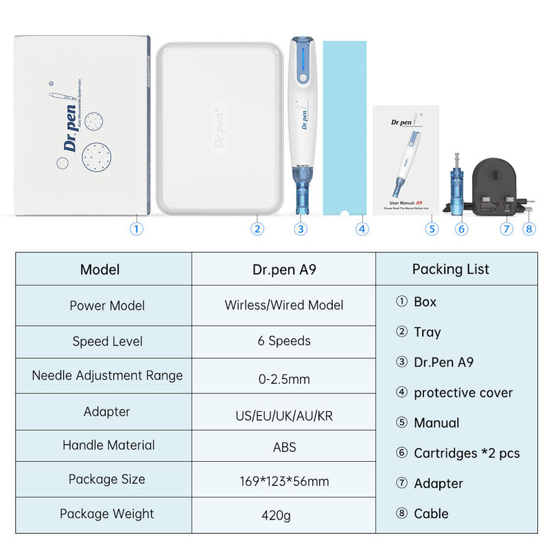 Nieuwste draadloze Derma Pen Dr Pen Krachtige Microneedling Pen Micro naald Drpen Ultima A9