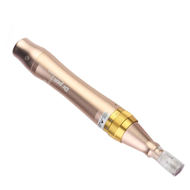Plastic en chirurgisch stalen naaldmateriaal Het geheim van het succes van M5-C Gold Dermapen