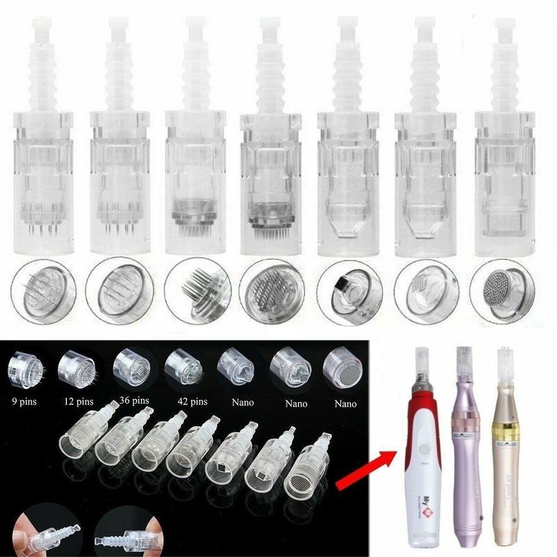 Derma Rolling System met 1 3 5 7 9 12 24 36 42 Pins Nano Naaldcartridge Huidverzorging