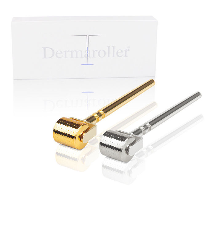 Nieuwste Home Metal Gold Silver Derma Roller Met 192 Titanium Naald Voor Baardgroei