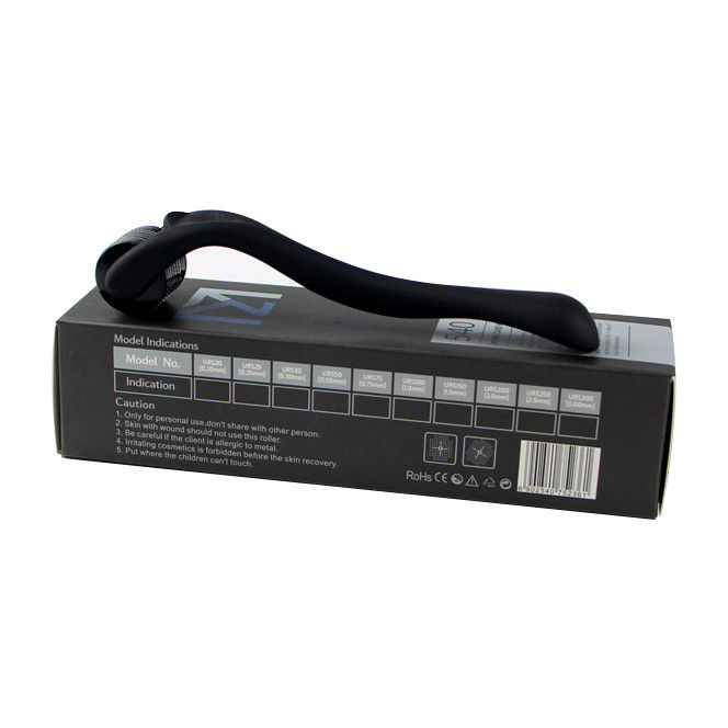 Mat zwart 540 Titanium naalden 0,5 mm Haarbaard Derma Naald Roller Dermaroller 2022