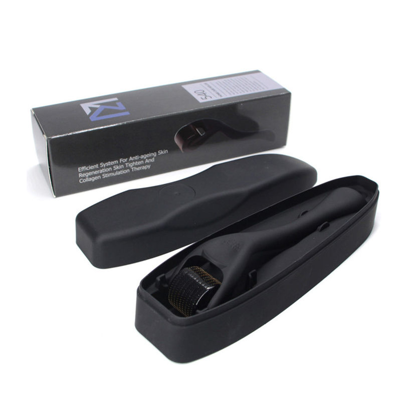 Mat zwart 540 Titanium naalden 0,5 mm Haarbaard Derma Naald Roller Dermaroller 2022
