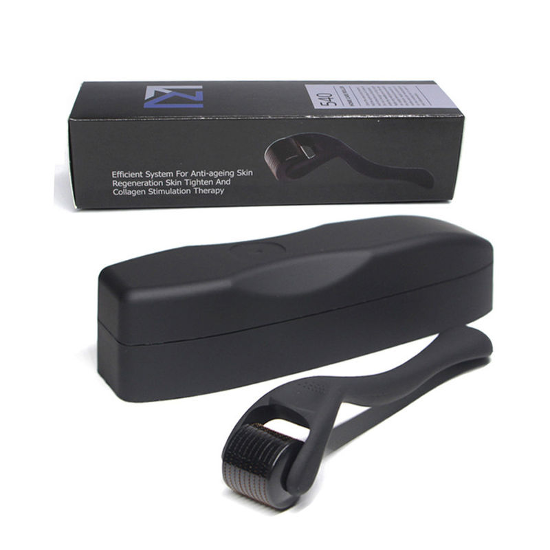 Mat zwart 540 Titanium naalden 0,5 mm Haarbaard Derma Naald Roller Dermaroller 2022