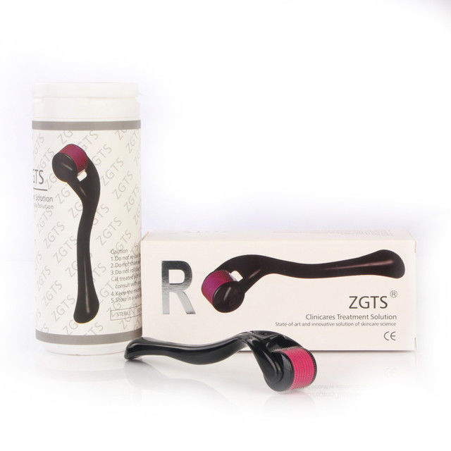540 Pins ZGTS Micro Pin Derma Roller met roestvrij staal rolspeld in zwart handvat