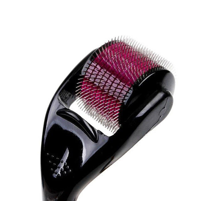 540 Pins ZGTS Micro Pin Derma Roller met roestvrij staal rolspeld in zwart handvat