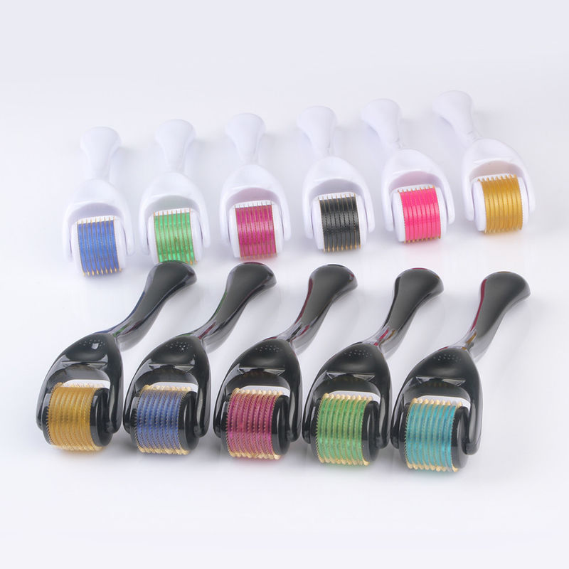540 Pins ZGTS Micro Pin Derma Roller met roestvrij staal rolspeld in zwart handvat