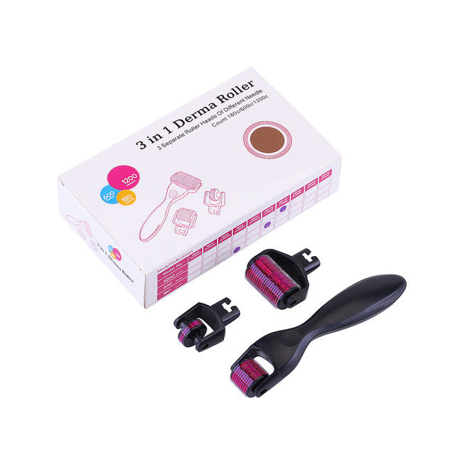NO Plugs Type Titanium Derma Roller voor het gezicht Doelgebied Lichaam 3-in-1 ontwerp