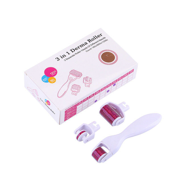 NO Plugs Type Titanium Derma Roller voor het gezicht Doelgebied Lichaam 3-in-1 ontwerp