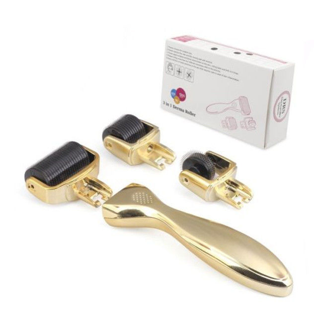 NO Plugs Type Titanium Derma Roller voor het gezicht Doelgebied Lichaam 3-in-1 ontwerp