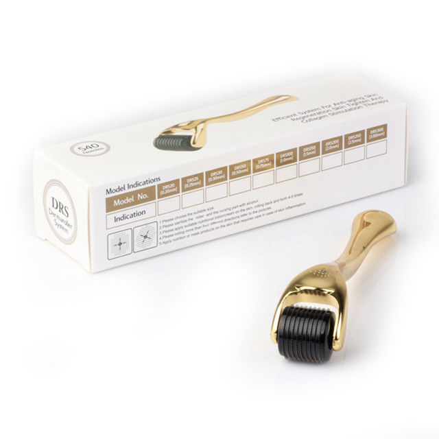 Home NO Plugs Type 540-pin Derma Roller met gouden handgrepen Verjonging van de huid