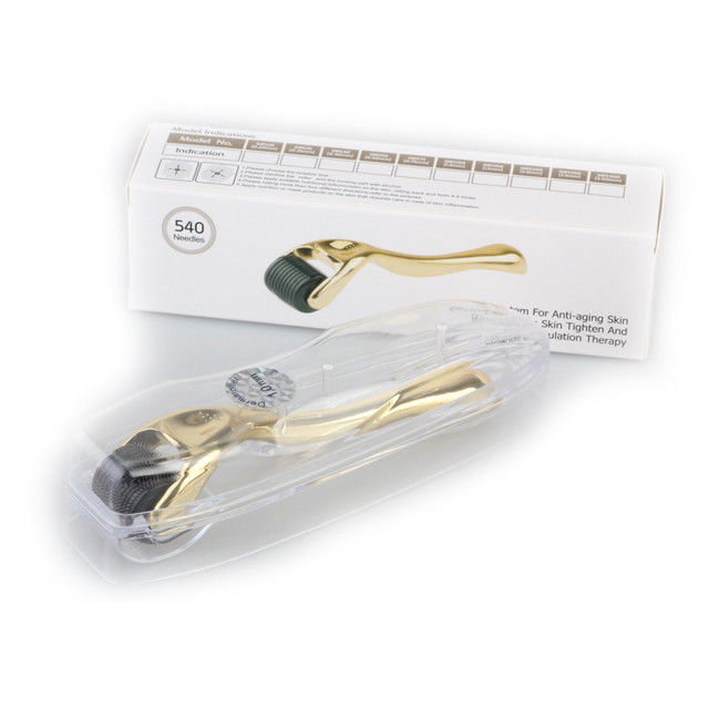 Home NO Plugs Type 540-pin Derma Roller met gouden handgrepen Verjonging van de huid