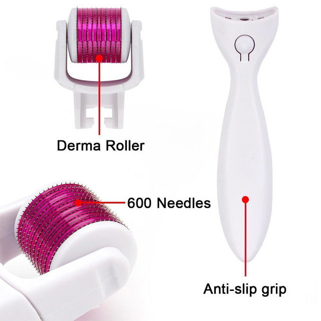 Roestvrij staal/titanium microneedle dermaroller 0,2-3,0 mm voor huidverjonging