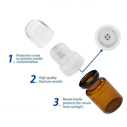NO Plugs Type Nieuw ontworpen 42/150Goud Titanium Microneedle Hydra Stamphydra Roller voor huidverjonging